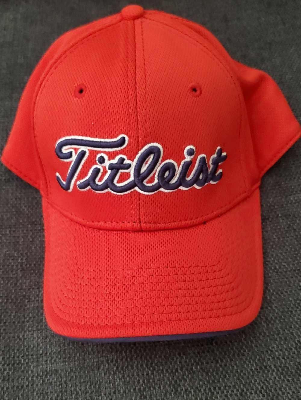 Titleist Red Mesh Baseball Cap with Navy Logo